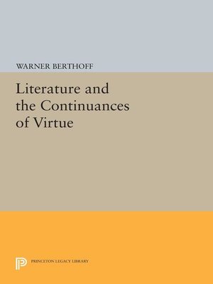 cover image of Literature and the Continuances of Virtue